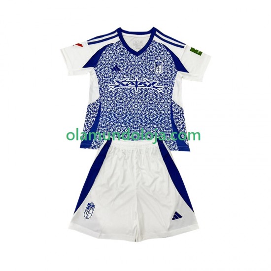 Camisola Granada Criança Equipamento Segundo 2024-2025 Manga Curta